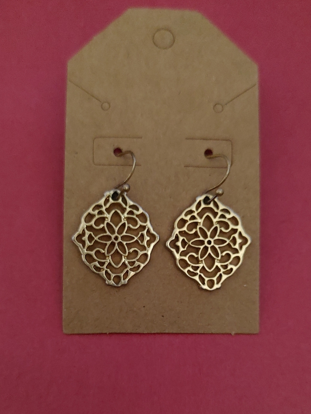 Gold-Tone Floral Drop Earrings - Women Jewelry